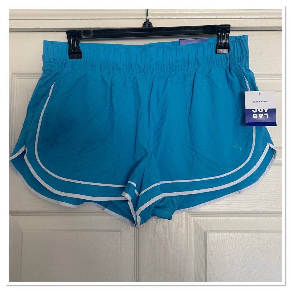 JoyLab Women's Woven Mid-Rise Athletic Shorts - Sky Sparkle - Picture 2 of 6